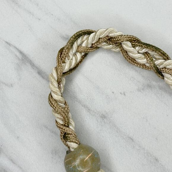 Chunky Beaded Rope Tie Belt Boho Festival Tassels Statement ✨ - Picture 14 of 15